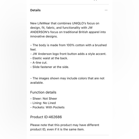 Uniqlo - JW Anderson Cotton Midi Skirt - Picture 2 of 6